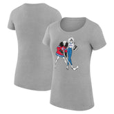 New York Rangers G-III 4Her by Carl Banks Women's Super-Slim Fit Lightweight Hockey Girls T-Shirt - Heather Gray - NHL