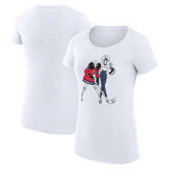 Florida Panthers G-III 4Her by Carl Banks Women's Super-Slim Fit Lightweight Hockey Girls T-Shirt - White - NHL