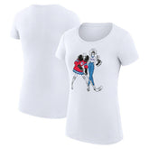 New York Rangers G-III 4Her by Carl Banks Women's Super-Slim Fit Lightweight Hockey Girls T-Shirt - White - NHL