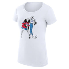 New York Rangers G-III 4Her by Carl Banks Women's Super-Slim Fit Lightweight Hockey Girls T-Shirt - White - NHL