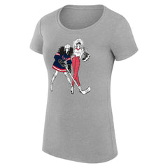 Washington Capitals G-III 4Her by Carl Banks Women's Super-Slim Fit Lightweight Hockey Girls T-Shirt - Heather Gray - NHL