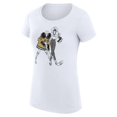 Vegas Golden Knights G-III 4Her by Carl Banks Women's Super-Slim Fit Lightweight Hockey Girls T-Shirt - White - NHL
