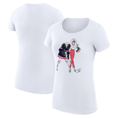 Washington Capitals G-III 4Her by Carl Banks Women's Super-Slim Fit Lightweight Hockey Girls T-Shirt - White - NHL