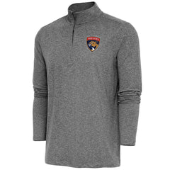 Florida Panthers Antigua Hunk Quarter-Zip Pullover Top - Heather Black - NHL