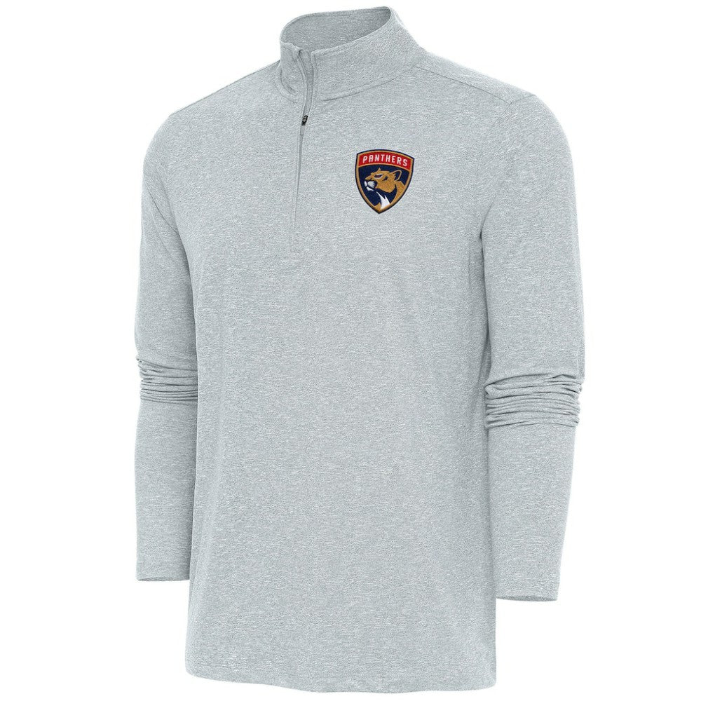 Florida Panthers Antigua Hunk Quarter-Zip Pullover Top - Heather Gray - NHL