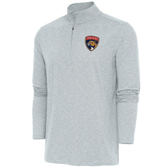 Florida Panthers Antigua Hunk Quarter-Zip Pullover Top - Heather Gray - NHL
