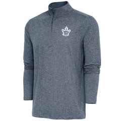 Toronto Maple Leafs Antigua Hunk Quarter-Zip Pullover Top - Heather Navy - NHL