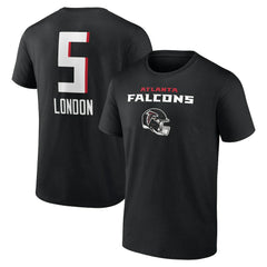 Drake London Atlanta Falcons Team Wordmark Player Name & Number T-Shirt Black | NFL