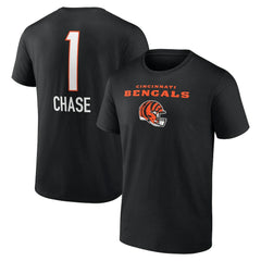 Ja'Marr Chase Cincinnati Bengals Team Wordmark Player Name & Number T-Shirt Black | NFL