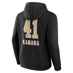 Alvin Kamara New Orleans Saints Team Wordmark Player Name & Number Pullover Hoodie Black | NFL