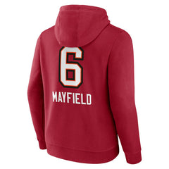 Baker Mayfield Tampa Bay Buccaneers Team Wordmark Player Name & Number Pullover Hoodie Red | NFL