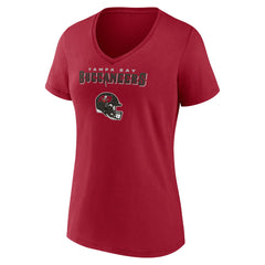 Baker Mayfield Tampa Bay Buccaneers Women's Team Wordmark Player Name & Number V-Neck T-Shirt Red | NFL