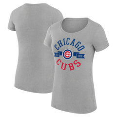 Chicago Cubs G-III 4Her by Carl Banks Women's Super-Slim Fit Lightweight City Graphic T-Shirt - MLB
