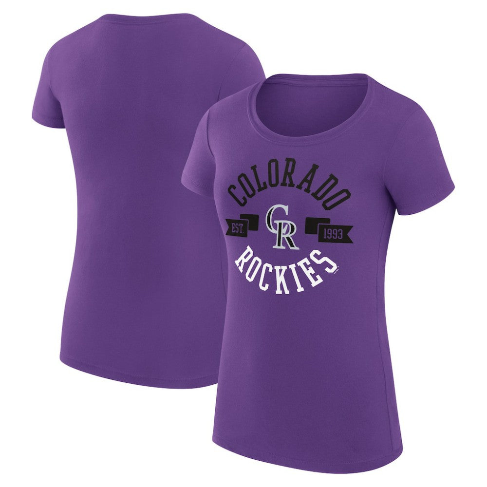 Colorado Rockies G-III 4Her by Carl Banks Women's Super-Slim Fit Lightweight City Graphic T-Shirt - MLB
