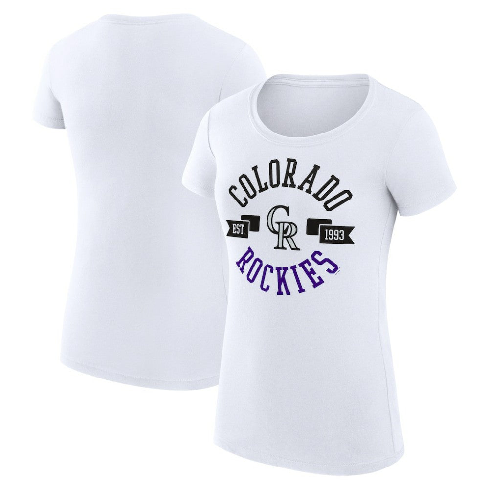 Colorado Rockies G-III 4Her by Carl Banks Women's Super-Slim Fit Lightweight City Graphic T-Shirt - MLB