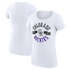 Colorado Rockies G-III 4Her by Carl Banks Women's Super-Slim Fit Lightweight City Graphic T-Shirt - MLB