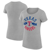 Texas Rangers G-III 4Her by Carl Banks Women's Super-Slim Fit Lightweight City Graphic T-Shirt - MLB
