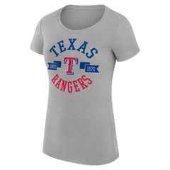 Texas Rangers G-III 4Her by Carl Banks Women's Super-Slim Fit Lightweight City Graphic T-Shirt - MLB