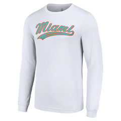 Miami Dolphins Starter Tailsweep Long Sleeve T-Shirt White | NFL