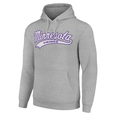 Minnesota Vikings Starter Unisex Tailsweep Pullover Hoodie Heather Gray | NFL
