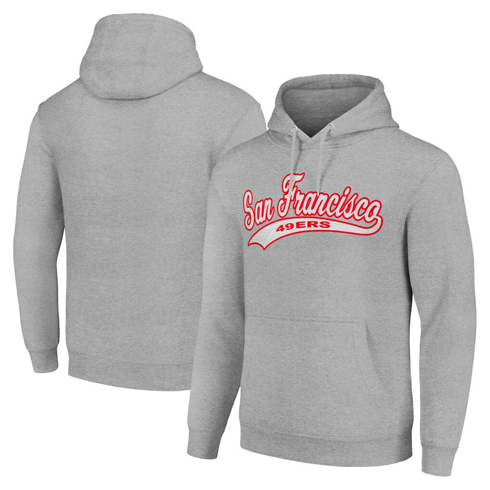 San Francisco 49ers Starter Unisex Tailsweep Pullover Hoodie Heather Gray | NFL