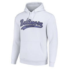 Baltimore Ravens Starter Unisex Tailsweep Pullover Hoodie White | NFL