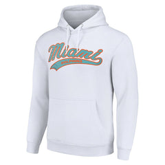 Miami Dolphins Starter Unisex Tailsweep Pullover Hoodie White | NFL