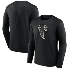 Atlanta Falcons Throwback Long Sleeve T-Shirt Black | NFL