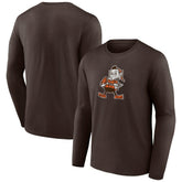 Cleveland Browns Throwback Long Sleeve T-Shirt Brown | NFL