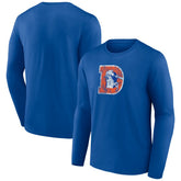 Denver Broncos Throwback Long Sleeve T-Shirt Royal | NFL