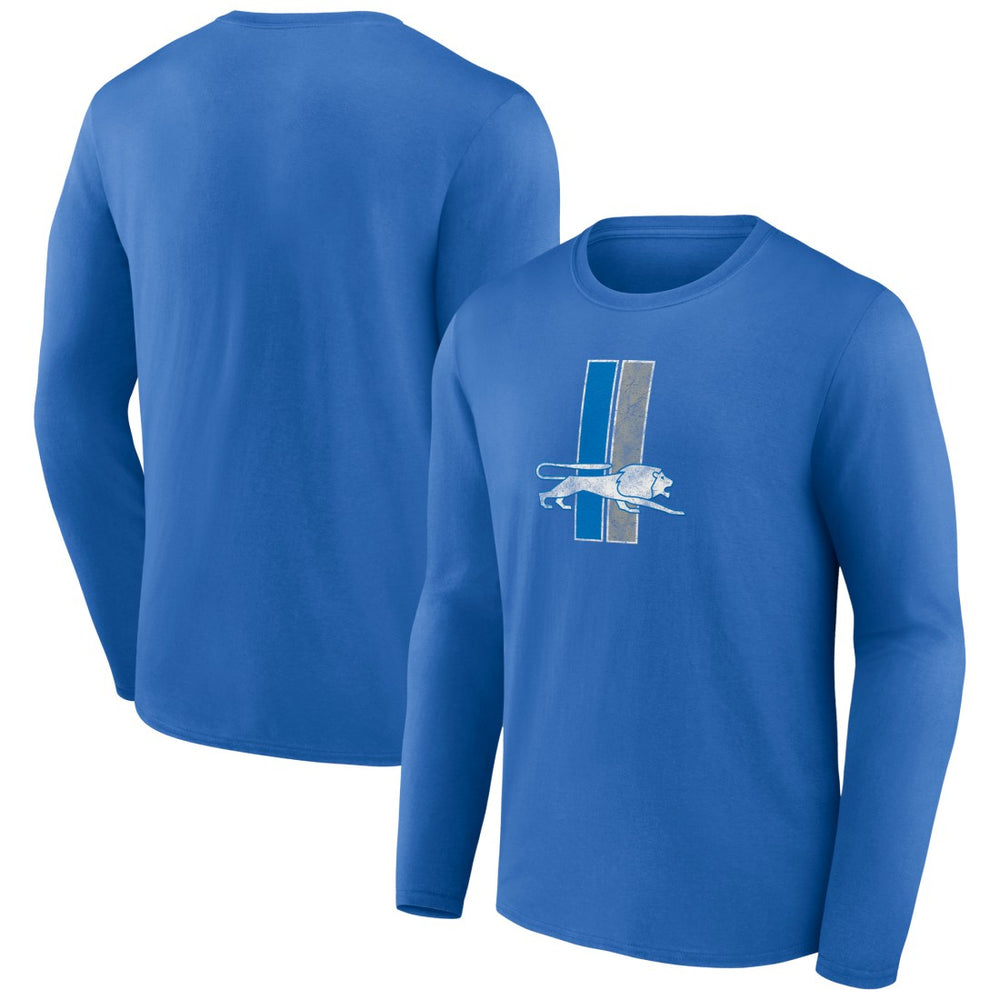 Detroit Lions Throwback Long Sleeve T-Shirt Blue | NFL