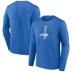 Detroit Lions Throwback Long Sleeve T-Shirt Blue | NFL