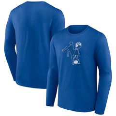 Indianapolis Colts Throwback Long Sleeve T-Shirt Royal | NFL