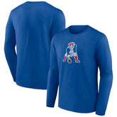 New England Patriots Throwback Long Sleeve T-Shirt Royal | NFL