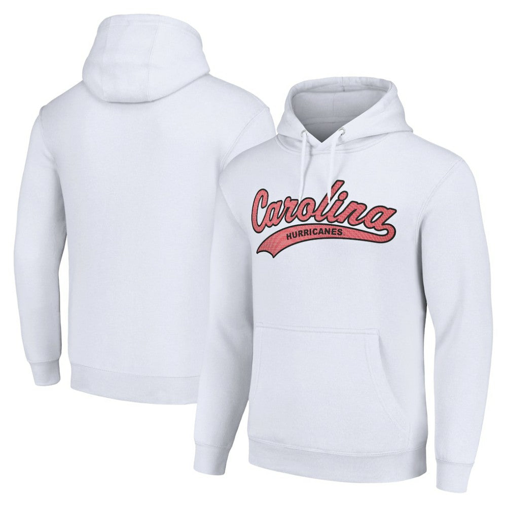 Carolina Hurricanes Starter Tailsweep Fleece Tri-Blend Pullover Hoodie - White - NHL