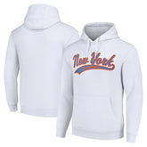 New York Islanders Starter Tailsweep Fleece Tri-Blend Pullover Hoodie - White - NHL