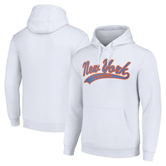 New York Islanders Starter Tailsweep Fleece Tri-Blend Pullover Hoodie - White - NHL