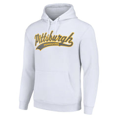 Pittsburgh Penguins Starter Tailsweep Fleece Tri-Blend Pullover Hoodie - White - NHL