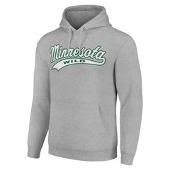 Minnesota Wild Starter Tailsweep Fleece Tri-Blend Pullover Hoodie - Heather Gray - NHL