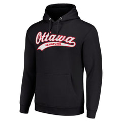 Ottawa Senators Starter Tailsweep Fleece Tri-Blend Pullover Hoodie - Black - NHL