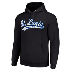 St. Louis Blues Starter Tailsweep Fleece Tri-Blend Pullover Hoodie - Black - NHL