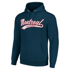Montreal Canadiens Starter Tailsweep Fleece Tri-Blend Pullover Hoodie - Navy - NHL