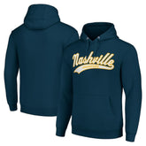 Nashville Predators Starter Tailsweep Fleece Tri-Blend Pullover Hoodie - Navy - NHL