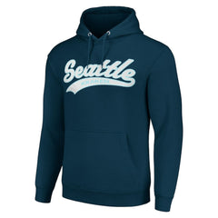 Seattle Kraken Starter Tailsweep Fleece Tri-Blend Pullover Hoodie - Deep Sea Blue - NHL