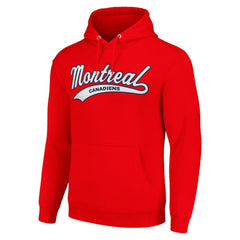Montreal Canadiens Starter Tailsweep Fleece Tri-Blend Pullover Hoodie - Red - NHL