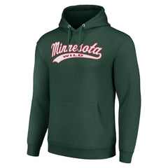 Minnesota Wild Starter Tailsweep Fleece Tri-Blend Pullover Hoodie - Green - NHL