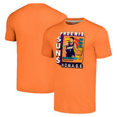 Devin Booker Phoenix Suns Homage Unisex SkyBox Player Tri-Blend T-Shirt Orange - NBA