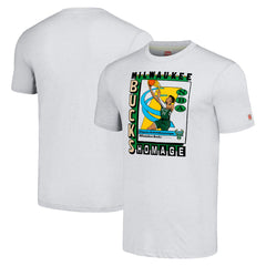 Giannis Antetokounmpo Milwaukee Bucks Homage Unisex SkyBox Player Tri-Blend T-Shirt Heather Gray - NBA
