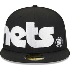 Brooklyn Nets Checkerboard UV 59FIFTY Fitted Hat Black - NBA