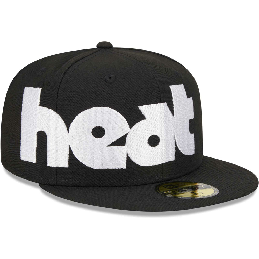 Miami Heat Checkerboard UV 59FIFTY Fitted Hat Black - NBA